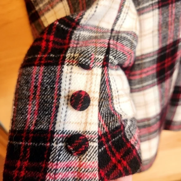 FATE BIG APPLE DREAMS PLAID FLANNEL LIKE WOOL BLEND BLAZER - NWT - MEDIUM - Picture 12 of 13